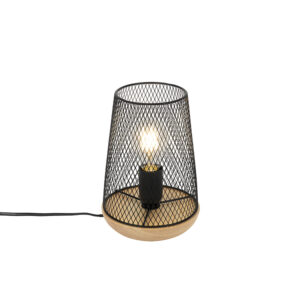 Design table lamp black with wood - Bosk