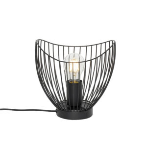 Modern table lamp black 20 cm - Pua