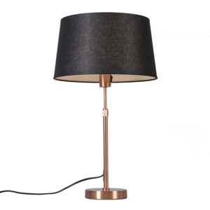 Copper table lamp with shade black 35 cm adjustable - Parte