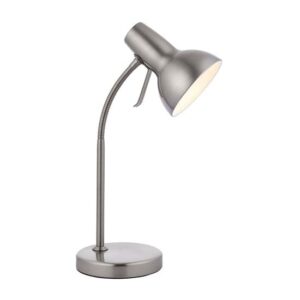 Agen Metal Task Table Lamp With USB In Satin Nickel