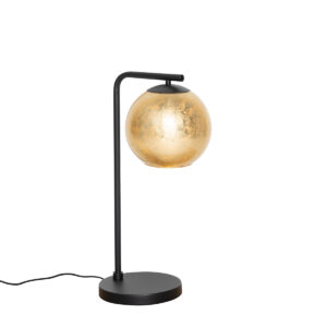 Design table lamp black with gold glass - Bert