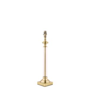 Laura Ashley Winston Glass Candlestick Table Lamp Base In Antique Brass Finish